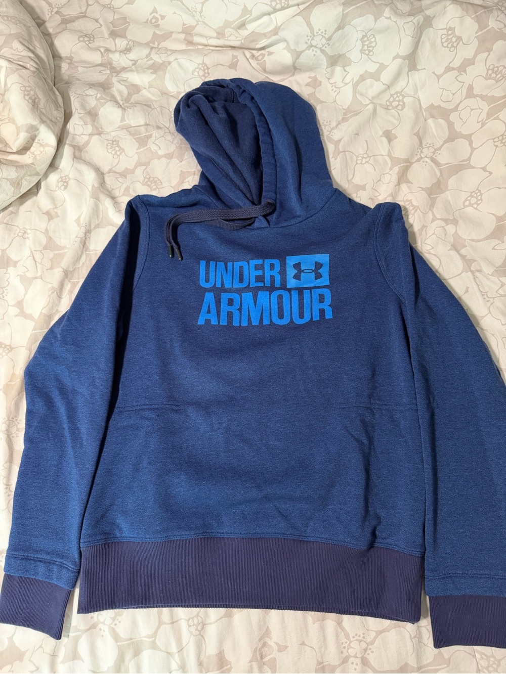 Under Armour Navy Hoodie with Bright Blue Logo